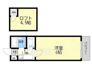 カーサ東住吉5【402号室】の間取り