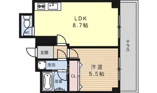 ホワイトクレステ【1階】の間取り
