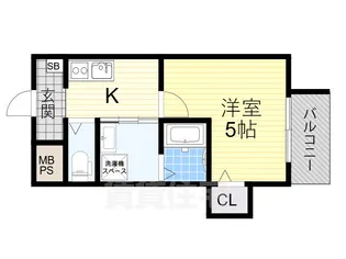 大阪府堺市堺区西永山園【マンション】の間取り