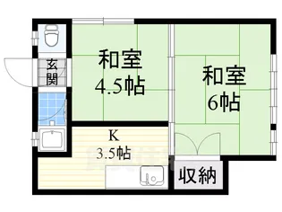 中央マンション【1階】の間取り