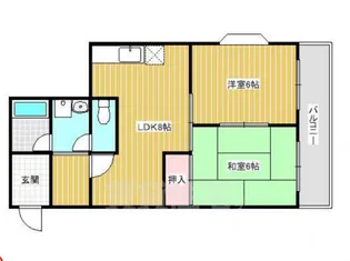 ビートル山本北D棟【3階】の間取り