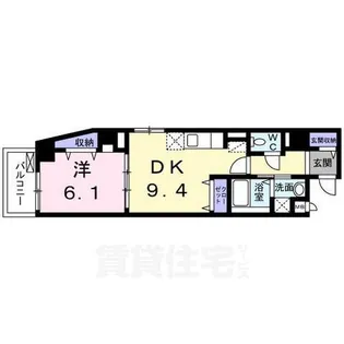 フェリオ・ヴィヴァーチェ【6階】の間取り