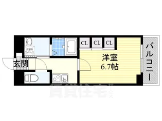 リシュドール伝馬【6階】の間取り