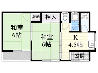 大阪府茨木市総持寺1丁目【一戸建】の間取り