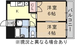 コーポKAWAHARA【501号室】の間取り