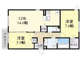 アドラブール【1階】の間取り
