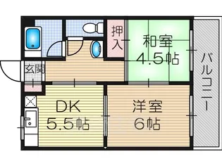 魚真マンション【2階】の間取り