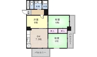 サンローヤル香坂【8階】の間取り