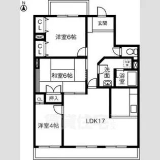 三旺マンション第二社台【202号室】の間取り