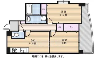 ベルメゾン花筐【5階】の間取り
