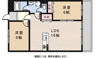 ロイヤルマンション丁田【5階】の間取り