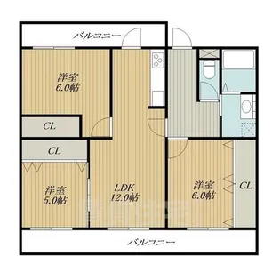 ディアコート貴船【2階】の間取り