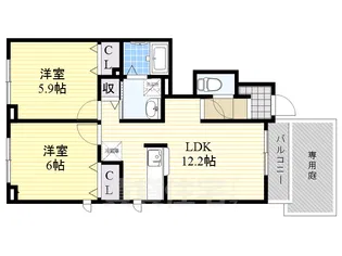 シュティール緑山【1階】の間取り
