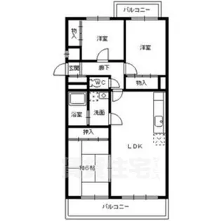 プレステージ社が丘【303号室】の間取り