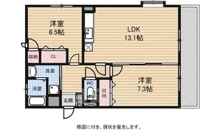 フローラル香流【302号室】の間取り