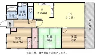 アソシア一社【3階】の間取り
