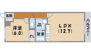 カーロアロッジオ【1階】の間取り