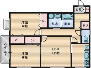 東香里サニーハイツ1【2階】の間取り