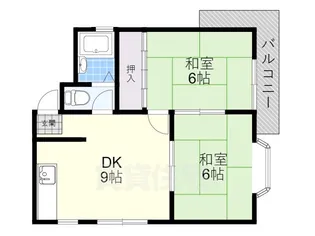 サンコーポ香里【1階】の間取り