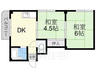 プチメゾン香里園【1階】の間取り