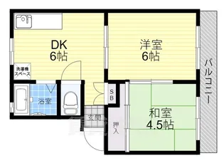 チェリーハイツ香里【103号室】の間取り