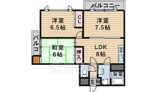 ヒルズシティ寝屋川【6階】の間取り