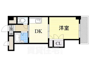 1DKの間取り画像