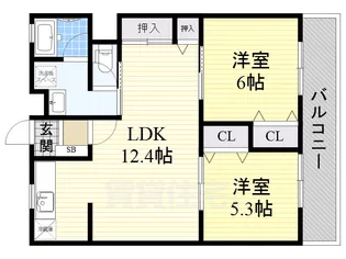 石垣ハイツ【1階】の間取り