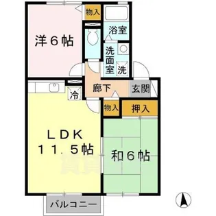 グランドゥール1【2階】の間取り