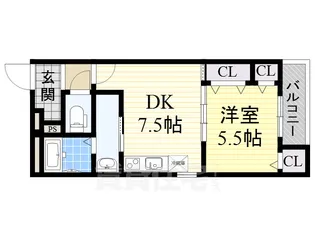 フジパレス豊中大島町1番館【1階】の間取り