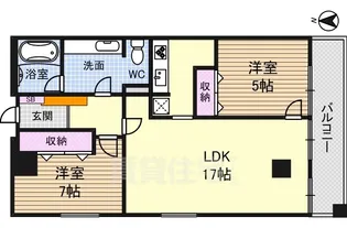 フローラルセントランド【3階】の間取り