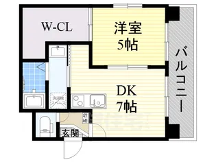 CITY SPIRE十三東【7階】の間取り