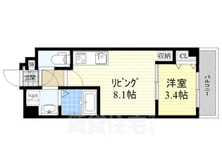 ポルタニグラ大須【4階】の間取り
