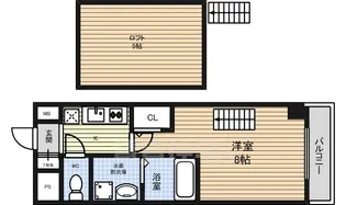 エステムコート名古屋栄デュアルレジェンド【5階】の間取り