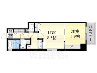 ライブコート泉【8階】の間取り