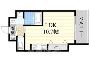 Dolce Vita 新大阪【8階】の間取り