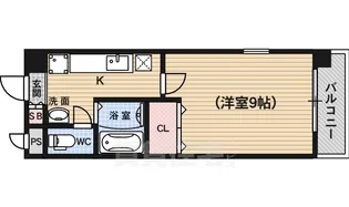 ハウスセゾン御所南【13階】の間取り