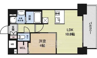 プレサンス丸の内レジデンス3【13階】の間取り