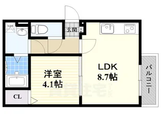 GLANTERIOR 立花【1階】の間取り