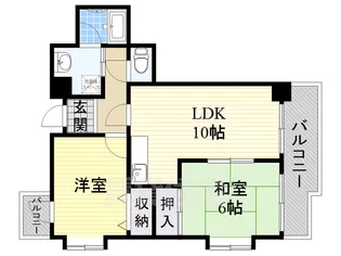大阪府大阪市住吉区苅田8丁目【マンション】の間取り
