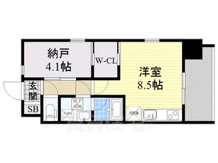 レジディア新大阪【12階】の間取り