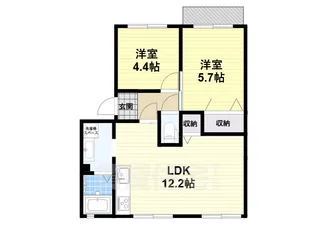 パティオふじB【1階】の間取り
