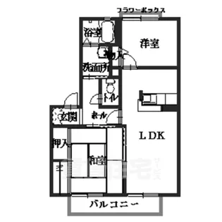 モン・ヴェールB【2階】の間取り