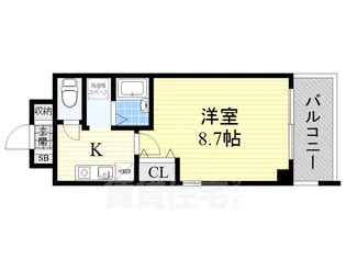 大阪府高石市高師浜4丁目【マンション】の間取り