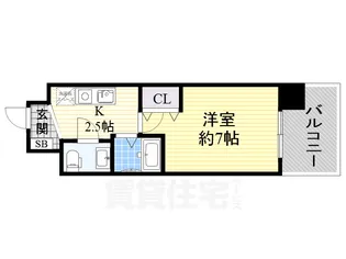 パークフラッツ金山【13階】の間取り