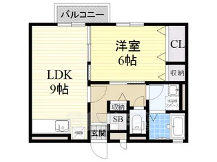 大阪府堺市堺区百舌鳥夕雲町2丁【アパート】の間取り