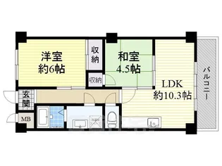 アーバ姫島公園【4階】の間取り