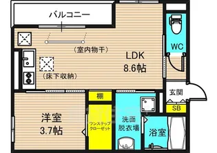 アムール姫島【1階】の間取り
