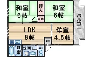 ル・レーヴ高川【2階】の間取り