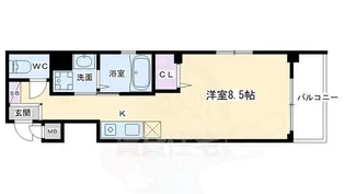 グランディール烏丸【4階】の間取り